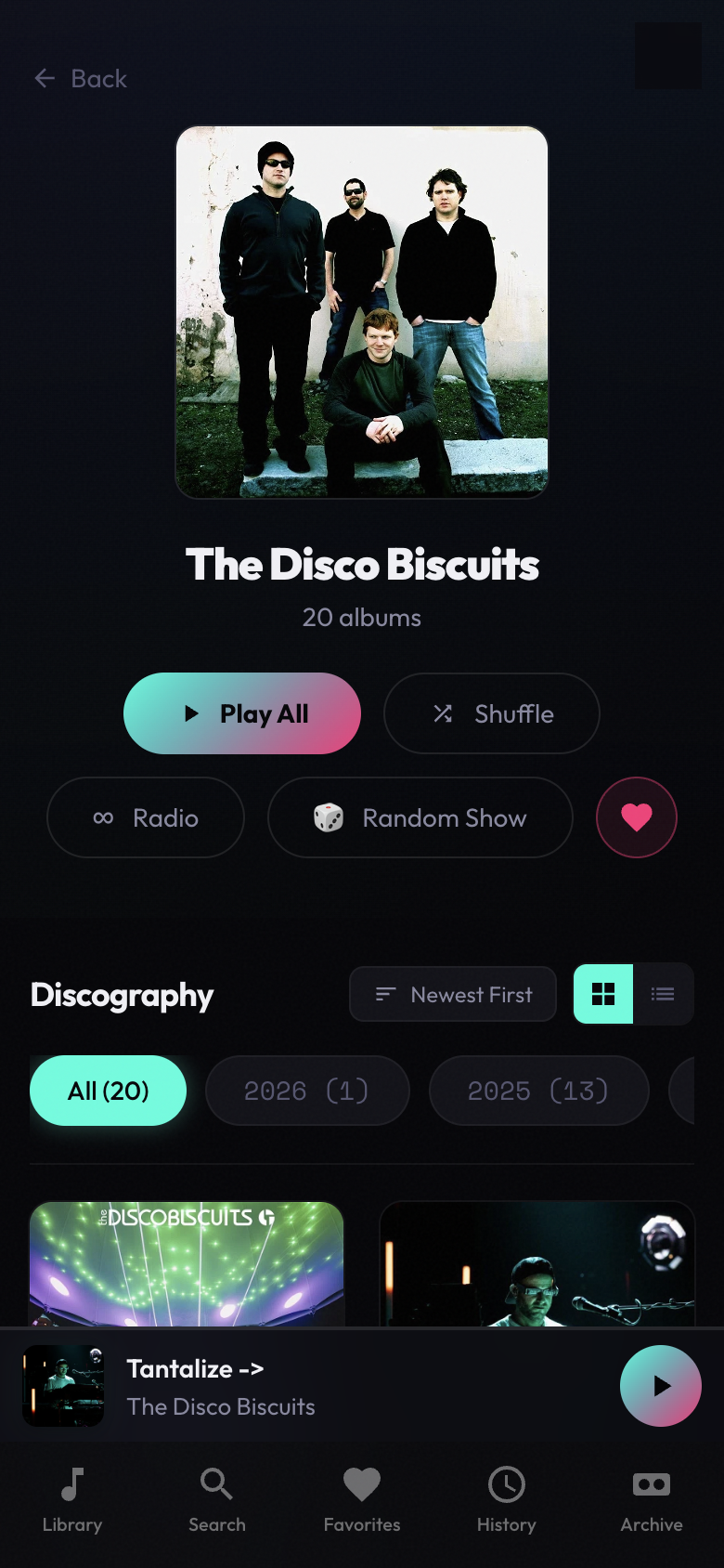 JellyAmp Artist Detail