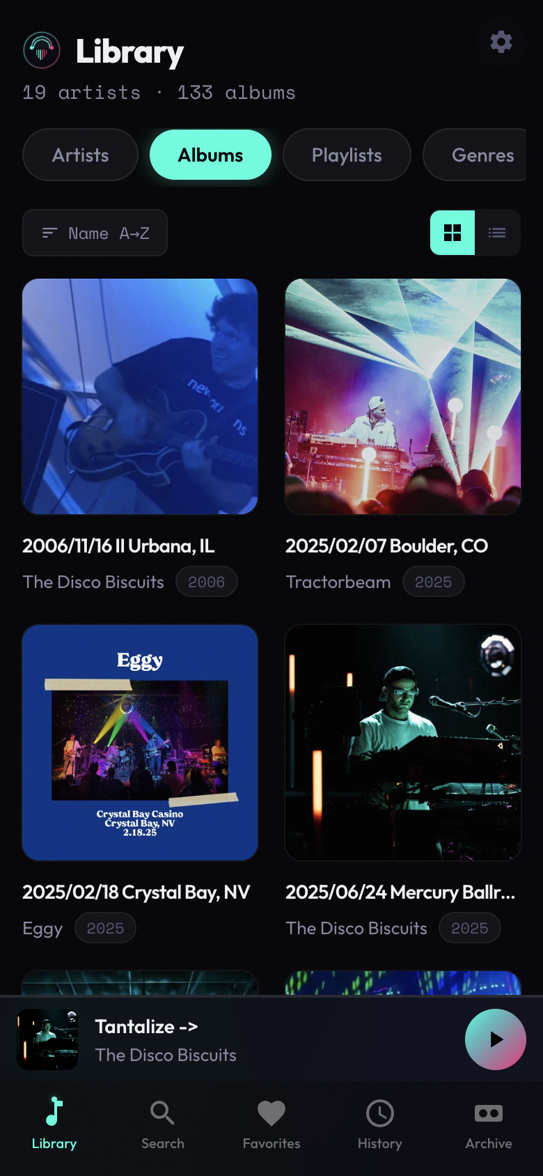 JellyAmp Albums Grid